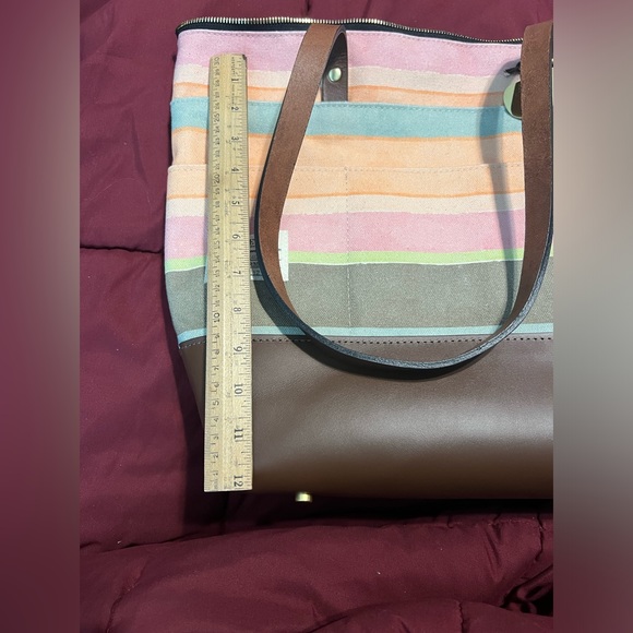 R Riveter “Harriet” bag in Sunset printed canvas and tan leather - used once - Picture 3 of 9